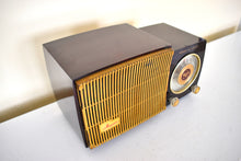Charger l&#39;image dans la galerie, Burgundy Marble Swirly 1955 General Electric Model 475 AM Vacuum Tube Radio Real Charmer! Excellent Condition!