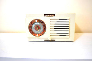 Grecian Ivory 1948 General Electric Model 62 AM Vacuum Tube Clock Radio Alarm Excellent Condition! Sounds Great!
