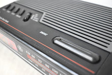 Load image into Gallery viewer, Matte Black 1980s General Electric Model 7-4614A AM FM Digital Alarm Clock Radio! Excellent Condition!