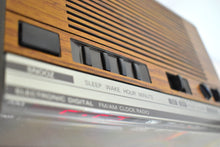 Load image into Gallery viewer, Wood Grain 1980s General Electric Model 7-4624B AM FM Digital Alarm Clock Radio! Excellent Condition!