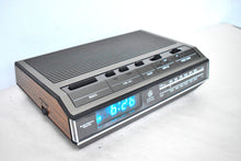 Load image into Gallery viewer, Wood Grain 1980s General Electric Model 7-4942B AM FM Digital Alarm Clock Radio! Excellent Condition!