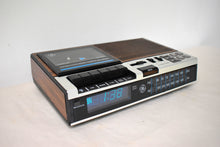 Load image into Gallery viewer, Wood Grain 1980s General Electric Model 7-4956B AM FM Digital Alarm Clock Radio! Excellent Condition!