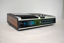 Load image into Gallery viewer, Wood Grain 1980s General Electric Model 7-4956B AM FM Digital Alarm Clock Radio! Excellent Condition!