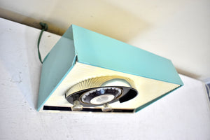 Bluetooth Ready To Go - Sky Blue Turquoise 1959 General Electric Model 861 Vacuum Tube AM Radio Sputnik Atomic Age Beauty!