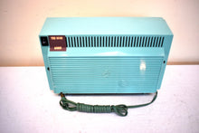 Load image into Gallery viewer, Bluetooth Ready To Go - Sky Blue Turquoise 1959 General Electric Model 861 Vacuum Tube AM Radio Sputnik Atomic Age Beauty!