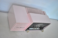 Load image into Gallery viewer, Princess Pink 1957 General Electric Model 913D Vacuum Tube AM Clock Radio Excellent Shape! Sounds Fantastic!