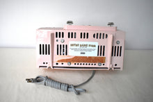 Load image into Gallery viewer, Princess Pink 1957 General Electric Model 913D Vacuum Tube AM Clock Radio Excellent Shape! Sounds Fantastic!