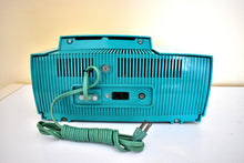 Load image into Gallery viewer, Seafoam Green Turquoise 1959 GE General Electric Model 914D AM Vacuum Tube Clock Radio Excellent Condition Sounds Wonderful!