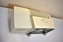 Load image into Gallery viewer, Alpine White 1959 GE General Electric Model 914D AM Vacuum Tube Clock Radio Popular Model!