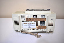 Load image into Gallery viewer, Alpine White 1959 GE General Electric Model 914D AM Vacuum Tube Clock Radio Popular Model!