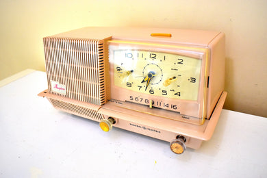 Powder Pink 1960 GE General Electric Model C-428 AM Vintage Radio Excellent Condition! Sounds Great!