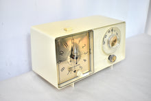 Load image into Gallery viewer, Beige Ivory Vintage 1964 General Electric Model C-403B AM Vacuum Tube Clock Radio Sounds Great!