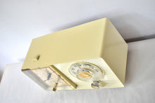 Load image into Gallery viewer, Beige Ivory Vintage 1964 General Electric Model C-403B AM Vacuum Tube Clock Radio Sounds Great!