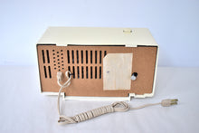 Load image into Gallery viewer, Beige Ivory Vintage 1964 General Electric Model C-403B AM Vacuum Tube Clock Radio Sounds Great!
