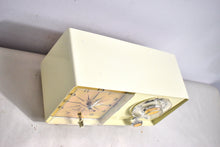 Load image into Gallery viewer, Beige Ivory Vintage 1964 General Electric Model C-403C AM Vacuum Tube Clock Radio Sounds Great!