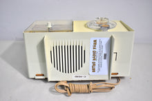 Load image into Gallery viewer, Beige Ivory Vintage 1964 General Electric Model C-403C AM Vacuum Tube Clock Radio Sounds Great!