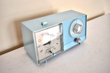 Load image into Gallery viewer, Bluetooth Ready To Go - Powder Blue Vintage 1964 General Electric Model C-403D AM Vacuum Tube Alarm Clock Radio Sounds Great!