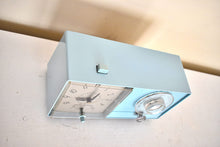 Load image into Gallery viewer, Bluetooth Ready To Go - Powder Blue Vintage 1964 General Electric Model C-403D AM Vacuum Tube Alarm Clock Radio Sounds Great!