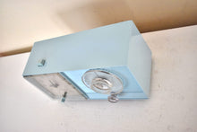 Load image into Gallery viewer, Bluetooth Ready To Go - Powder Blue Vintage 1964 General Electric Model C-403D AM Vacuum Tube Alarm Clock Radio Sounds Great!