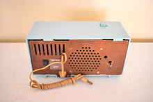 Load image into Gallery viewer, Bluetooth Ready To Go - Powder Blue Vintage 1964 General Electric Model C-403D AM Vacuum Tube Alarm Clock Radio Sounds Great!