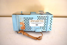 Load image into Gallery viewer, Bluetooth Ready To Go - Powder Blue Vintage 1964 General Electric Model C-403D AM Vacuum Tube Alarm Clock Radio Sounds Great!