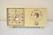 画像をギャラリービューアに読み込む, Beige Ivory Vintage 1964 General Electric Model C-403B AM Vacuum Tube Clock Radio Sounds Great!