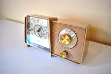 Load image into Gallery viewer, Bluetooth Ready To Go - Camel Tan 1958 GE General Electric Model C-403A AM Vintage Vacuum Tube Radio Little Cutie in Excellent Condition!