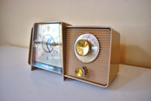 Load image into Gallery viewer, Bluetooth Ready To Go - Camel Tan 1958 GE General Electric Model C-403A AM Vintage Vacuum Tube Radio Little Cutie in Excellent Condition!
