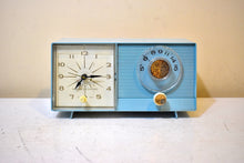 Load image into Gallery viewer, Bluetooth Ready To Go - Powder Blue Vintage 1964 General Electric Model C-403D AM Vacuum Tube Alarm Clock Radio Sounds Great!