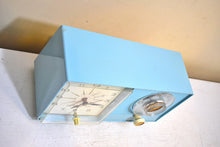 Load image into Gallery viewer, Bluetooth Ready To Go - Powder Blue Vintage 1964 General Electric Model C-403D AM Vacuum Tube Alarm Clock Radio Sounds Great!