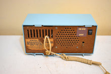 Load image into Gallery viewer, Bluetooth Ready To Go - Powder Blue Vintage 1964 General Electric Model C-403D AM Vacuum Tube Alarm Clock Radio Sounds Great!