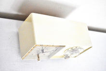 Load image into Gallery viewer, Beige Ivory 1964 General Electric Model C-404C Vacuum Tube AM Clock Radio Excellent Condition! Sounds Great!