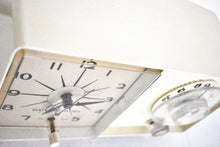 Load image into Gallery viewer, Beige Ivory 1964 General Electric Model C-404C Vacuum Tube AM Clock Radio Excellent Condition! Sounds Great!