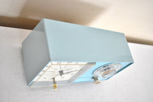 Load image into Gallery viewer, Powder Blue 1959 General Electric Model C-404B Vacuum Tube AM Clock Radio Excellent Condition! Sounds Great!