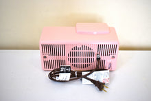 Load image into Gallery viewer, Chiffon Pink 1958 GE General Electric Model C-406A AM Vintage Vacuum Tube Radio Little Cutie in Excellent Condition!