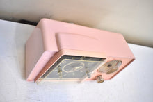 Load image into Gallery viewer, Chiffon Pink 1958 GE General Electric Model C-406A AM Vintage Vacuum Tube Radio Little Cutie in Excellent Condition!