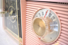 Load image into Gallery viewer, Chiffon Pink 1958 GE General Electric Model C-406A AM Vintage Vacuum Tube Radio Little Cutie in Excellent Condition!
