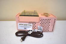 Load image into Gallery viewer, Chiffon Pink 1958 GE General Electric Model C-406A AM Vintage Vacuum Tube Radio Little Cutie in Excellent Condition!