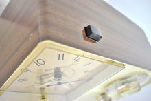 Load image into Gallery viewer, White and Simulated Walnut Grain Vintage 1964 General Electric Model C-413C AM Vacuum Tube Clock Radio Sounds Great! Excellent Condition!
