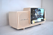 Load image into Gallery viewer, Duchess Pink Mid Century 1959 General Electric Model C-434B Vacuum Tube AM Clock Radio Beauty Sounds Fantastic Excellent Color!