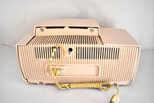 Load image into Gallery viewer, Duchess Pink Mid Century 1959 General Electric Model C-434B Vacuum Tube AM Clock Radio Beauty Sounds Fantastic Excellent Color!
