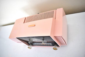 Princess Pink Mid Century 1959 General Electric Model C-416 Vacuum Tube AM Clock Radio Popular Model! Excellent Plus Condition!