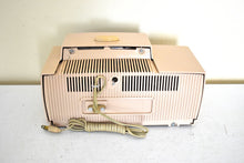 Load image into Gallery viewer, Duchess Pink Mid Century 1959 General Electric Model C-434C Vacuum Tube AM Clock Radio Beauty Sounds Fantastic Excellent Color!