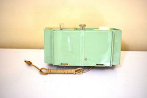 Bluetooth Ready To Go - Spring Green 1959 General Electric Model C-438B Vacuum Tube AM Radio Great Sounding!