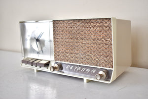 Honey Beige And Gold 1961 GE General Electric Model C-446A AM Vintage Radio Excellent Plus Condition Sounds Terrtific!