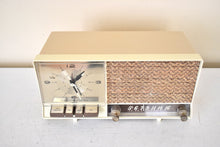 Load image into Gallery viewer, Honey Beige And Gold 1961 GE General Electric Model C-446A AM Vintage Radio Excellent Plus Condition Sounds Terrtific!