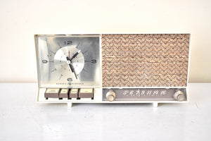 Honey Beige And Gold 1961 GE General Electric Model C-446A AM Vintage Radio Excellent Plus Condition Sounds Terrtific!