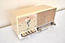 Load image into Gallery viewer, Honey Beige And Gold 1961 GE General Electric Model C-446A AM Vintage Radio Excellent Plus Condition Sounds Terrtific!