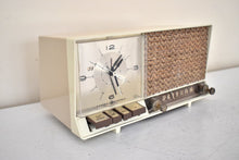 Load image into Gallery viewer, Honey Beige And Gold 1961 GE General Electric Model C-446A AM Vintage Radio Excellent Plus Condition Sounds Terrtific!