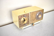 Load image into Gallery viewer, Bluetooth Ready To Go - Ivory 1959 General Electric Model C-465C Vacuum Tube AM Clock Radio Excellent Shape! Sounds Fantastic!